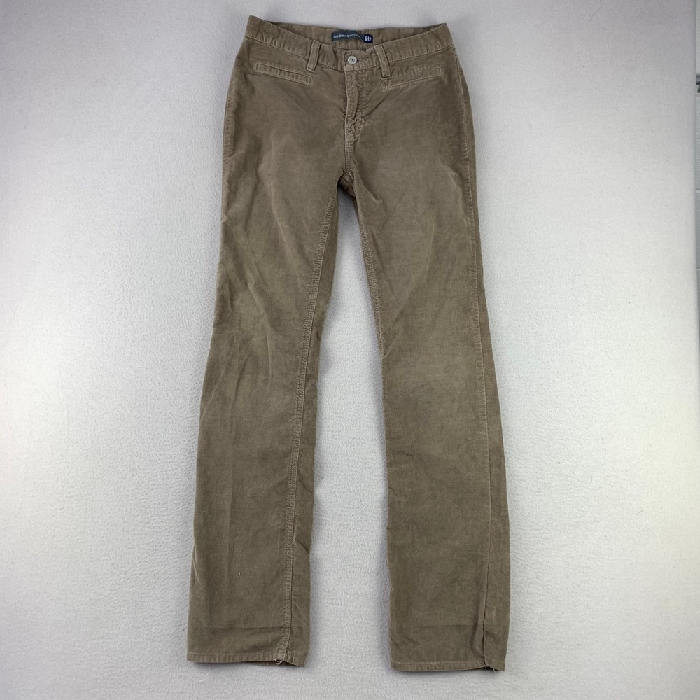 Vintage Gap Corduroy Pants Modern Bootcut Womens 4 Brown Mid Rise Y2K Retro